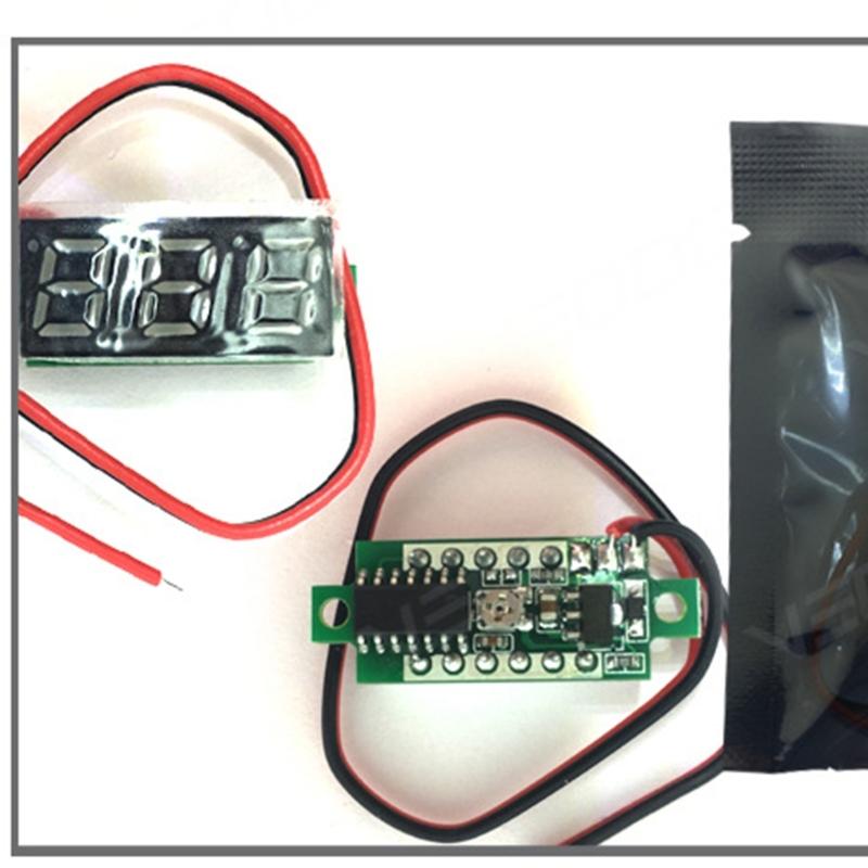 DC2.5V-30V Digitales Voltmeter Spannungsprüfer Messgerät 0,28" LED Volt-Instrument Werkzeug 2 Drähte 3-stellige Anzeige Voltmeter Anzeige