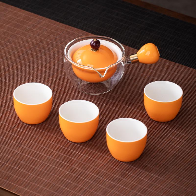 2026 Rotating Teapot Travel Set – Portable Gongfu Tea Cup & Pot for Home and Car
