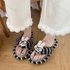Women's Cotton Slippers 2025 Autumn Winter Fashion Indoor Non Slip Home Shoes Lightweight Comfortable Outdoor Plush Flip Flops