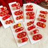 Embroidery Japanese Kimono Headwear Hair Clip New Year Red Hairpin  Women/Kids