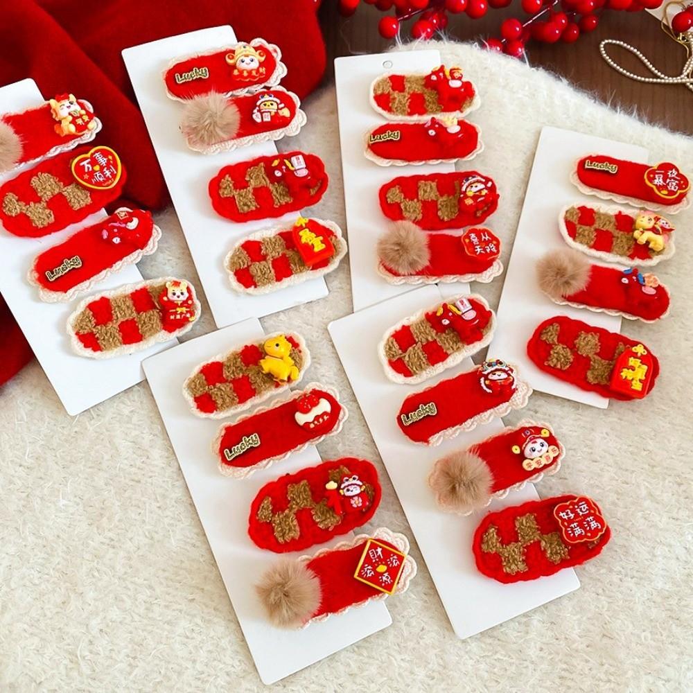 Embroidery Japanese Kimono Headwear Hair Clip New Year Red Hairpin Women/Kids