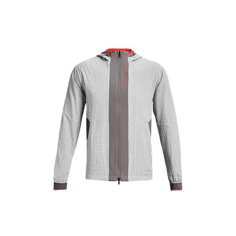 

Under Armour Rush Series Color Block Zip Training Hoodie Men Gray 1366186-066 XL