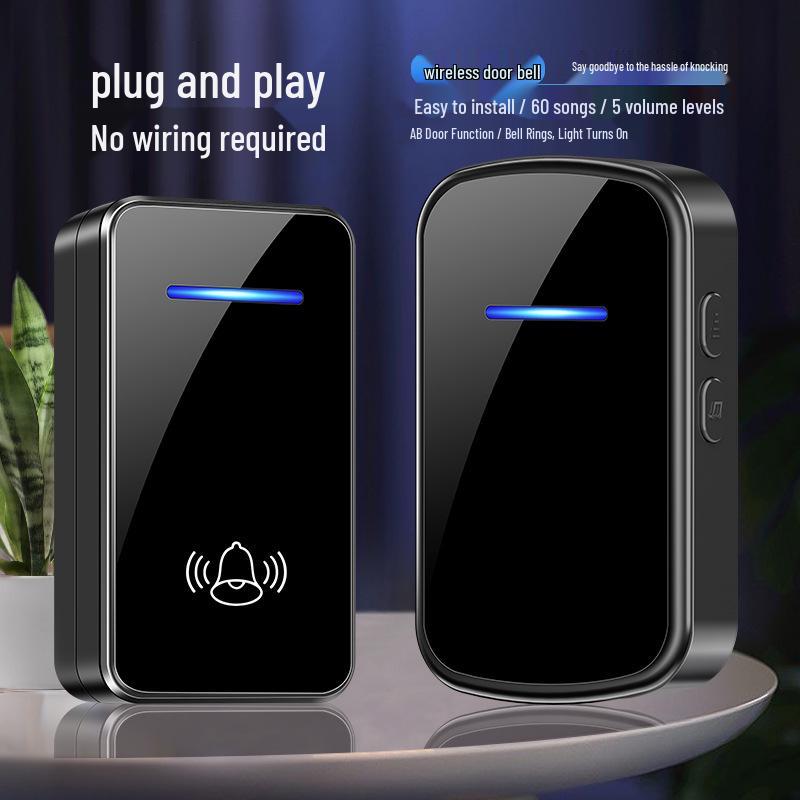 AC Wireless Digital Music Doorbell with Remote Control - European/British Regulations No