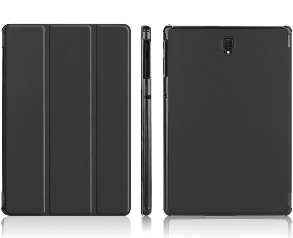 Housse Auto Veille/Réveil Pour Galaxy Tab S4 10.5  Étui Intelligent pour Tablette Support Triple Pliage Coque Rigide Pour Samsung SM-T830 SM-T835 Coque Galaxy Tab S4 10.5in noir