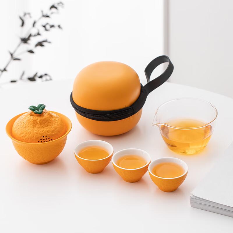 

Shangqi Orange Tea Set