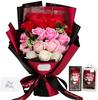 Soap Flower Bouquet Day Birthday Gift Soap Flower Rose Gradient Rose Bouquet Bouquet Rose Artificial Flower Women Popular Gift Interior Wedding