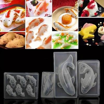 NY Plastkaka Chokladform Gelé Handgjord 3D Koi Fisk Sockerhantverksform DIY
