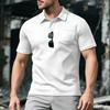 Men's Sporty Breathable Mesh Button-Up Pure Color Casual Shirt Summer Loose Fit Polyester Dry-Moisture Wicking Short Sleeve