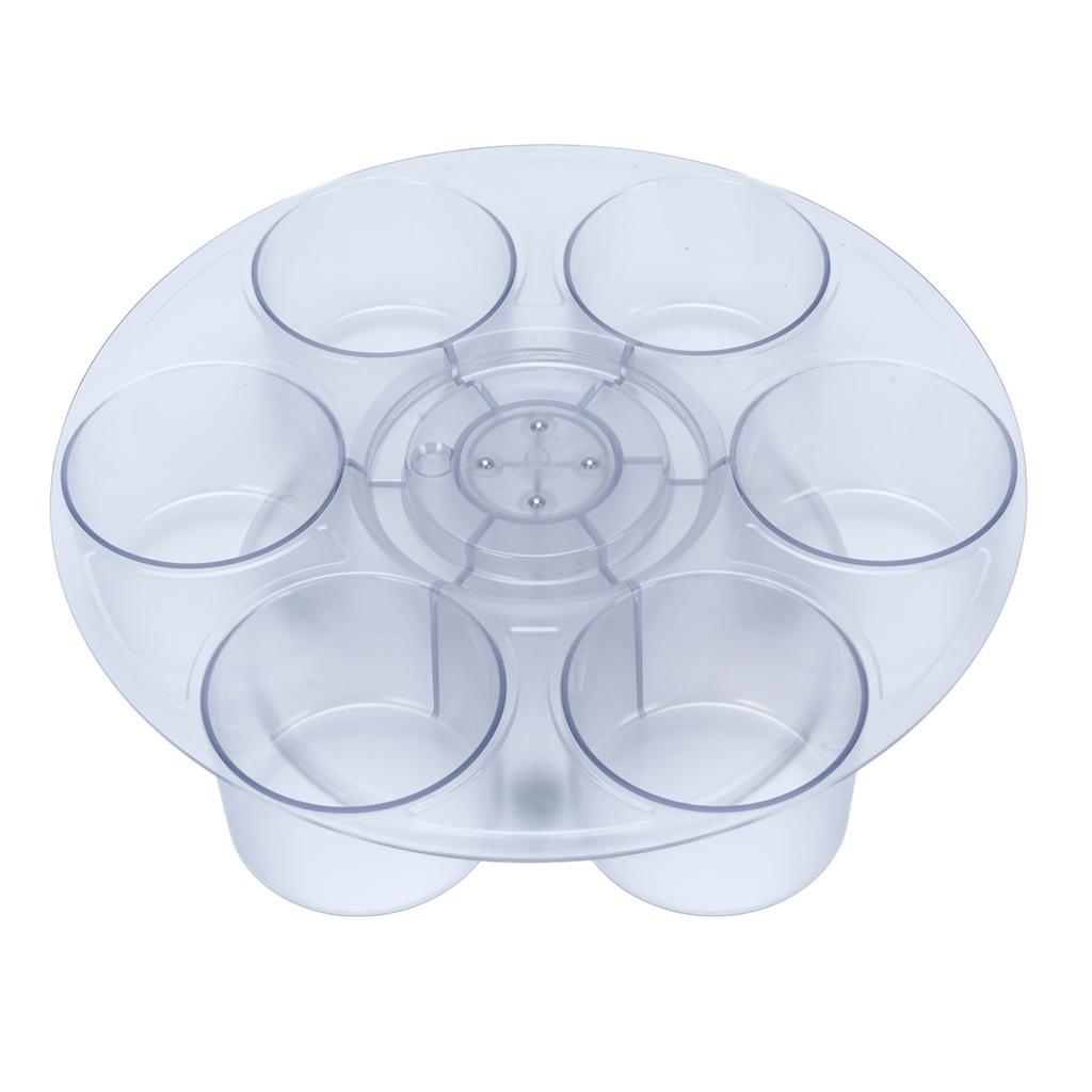 Wasserflaschen Organizer 360 Grad Drehbar Kunststoff Rutschfest Tassen Aufbewahrungshalter Ständer für Wasserflaschen mit Griff