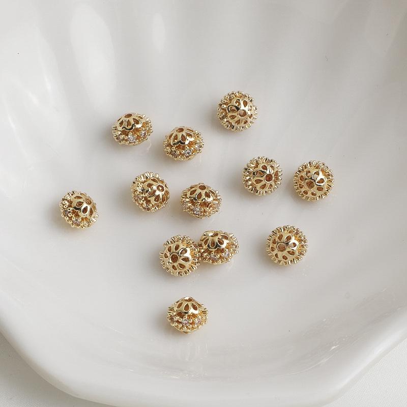 14K Gold-Filled Zirconia Color-Preserving Figure 8 Beads for DIY Jewelry Projects