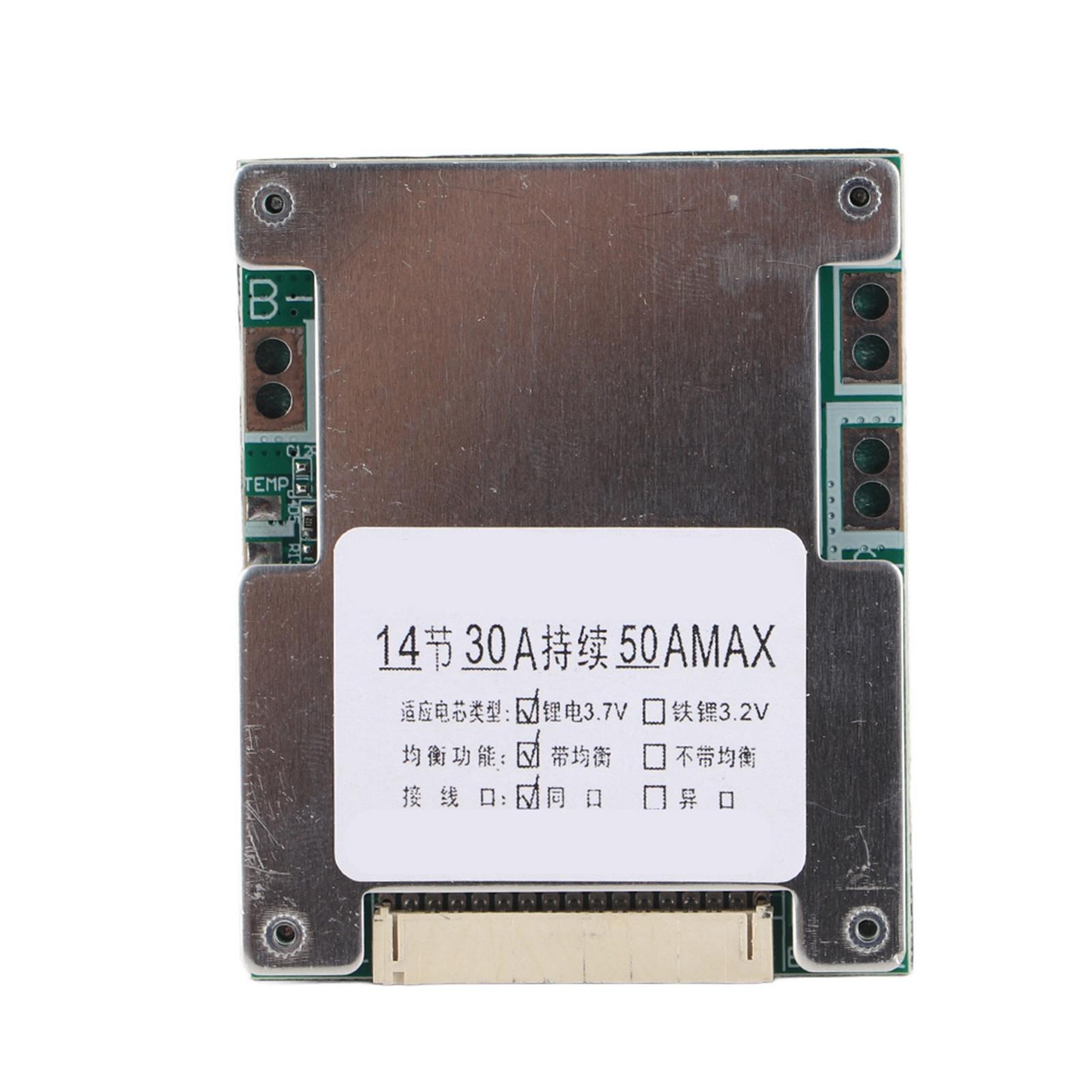 

14S 50V 30A Плата літієвої батареї PCB Плата з балансовою зарядкою