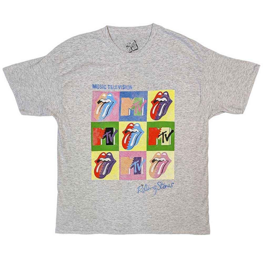 Mtv Unisex Tshirt Rolling Stones Warhol Squares (Xlarge) S