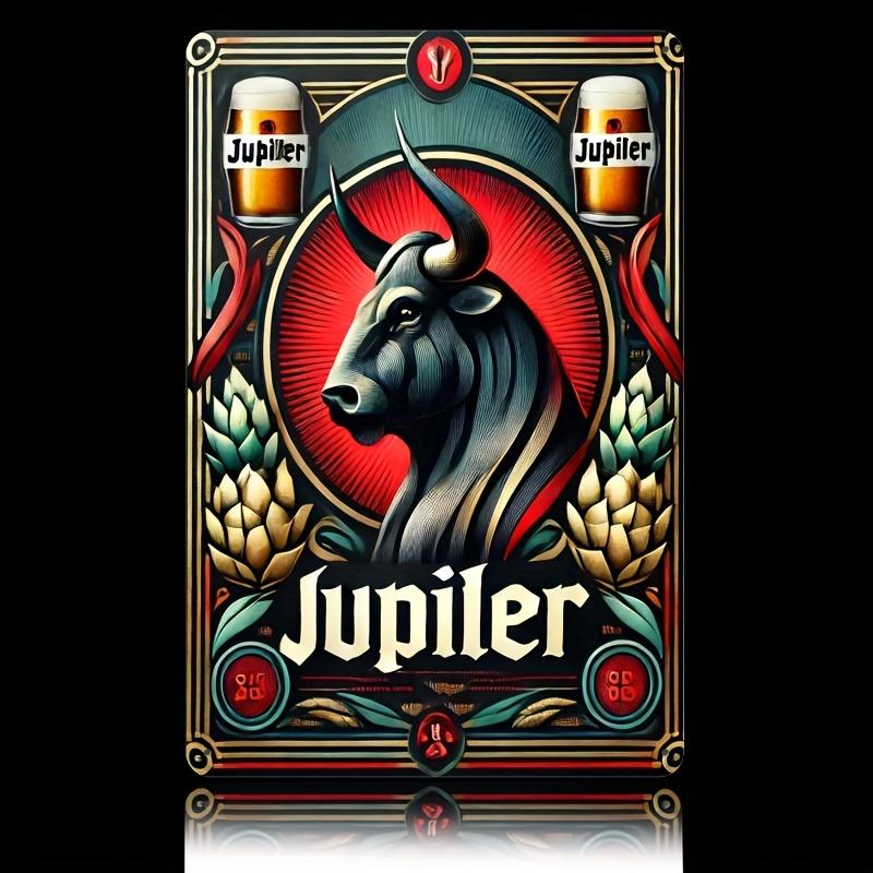 

Винтажная металлическая настенная табличка Jupiler Beer Ретро-стиль с быком Пивная тематика для декора спальни, кухни, столовой, бара 20x30cm（7.8x11.8inch）