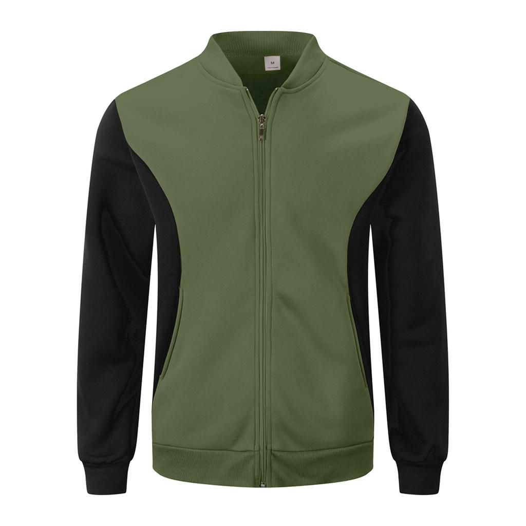 Pull zippé pour homme à col montant et sweat à manches longues