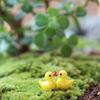 Home Garden Fairy Crafts Decoration Resin Ornaments Figurine Miniature Yellow ducklings