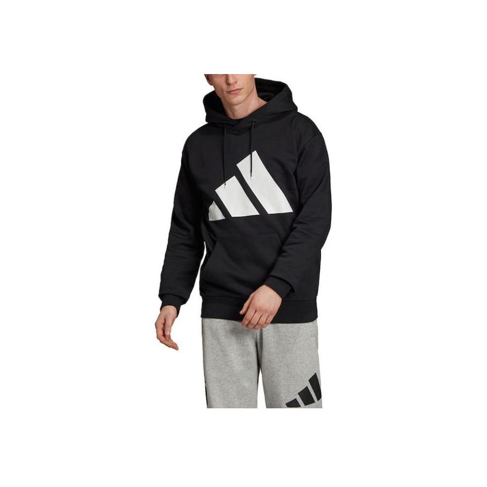 adidas Athletics Pack Casual Sport Drawstring Pullover Hoodie Men Black EA0370