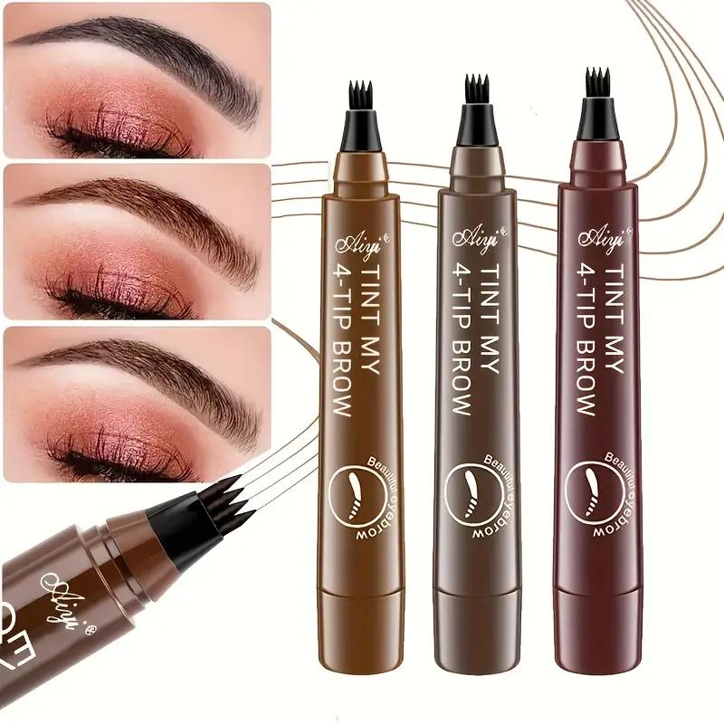 4-TIP BROW Liquid Eyebrow Pencil Waterproof Microblading Fork Tip Fine