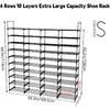 Extra Large Shoe Rack – 4 Columns × 10 Tiers, Holds Up to 72–80 Pairs – Heavy-Duty Stackable Metal Shoe Organizer for Entryway, Closet, Garage