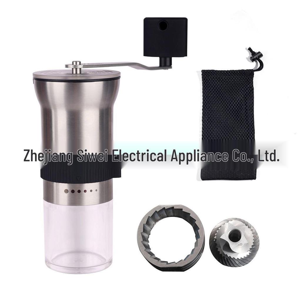 Compact Hand-Crank Coffee Grinder - Portable Manual Ceramic Burr for Home Use