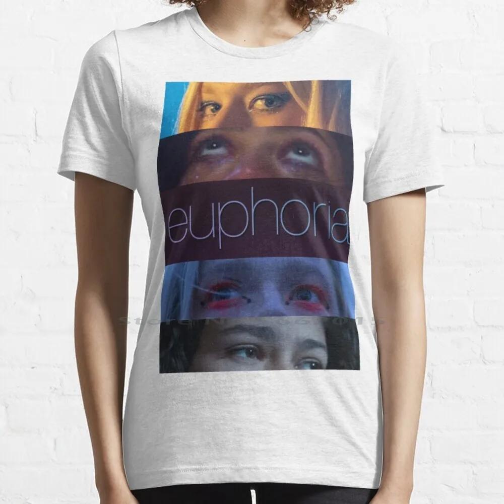 Euphoria T Shirt 100 Cotton Euphoria Eyes Looking Directions Movie Tv Show Cinema Color Zendaya Rue Bennett Hunter Schafer
