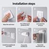 Cups for Bathroom No Drilling Toothbrush Holder Magnet Mouth Wash Cup and Wall Rack for Bathroom Restroom Home Apartment Dorm