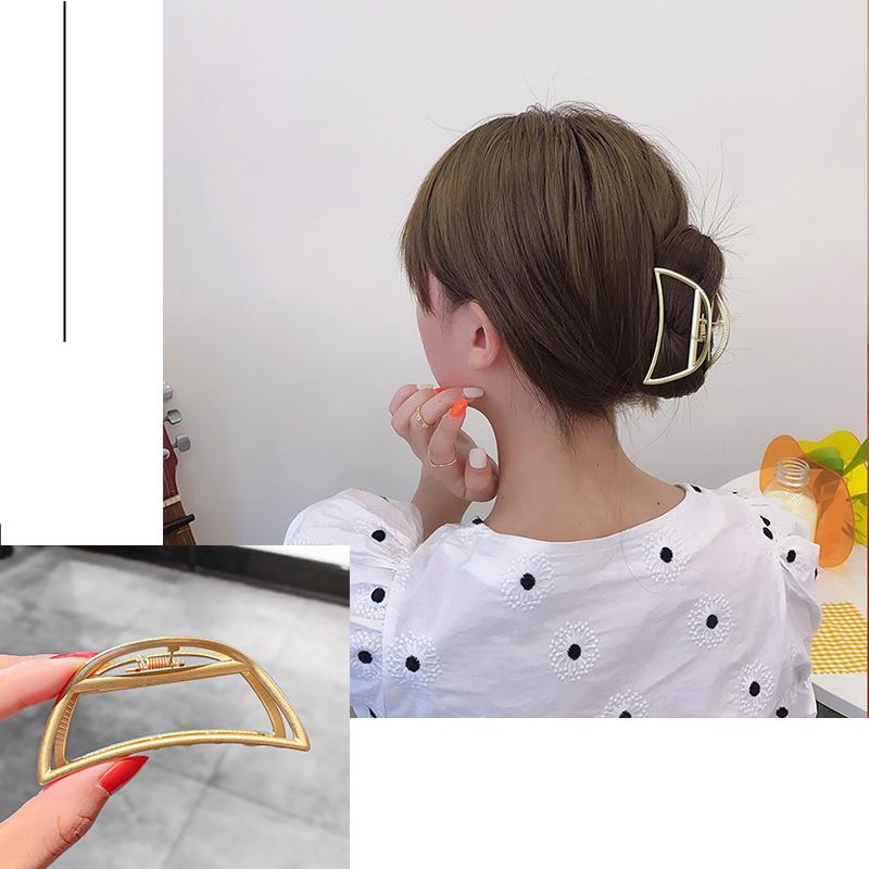 New Metal Claw Clip for Women Gold Geometric Hair Claw Large Size Headband Hairpin Claw Clip Hair Crab Hair Accessories