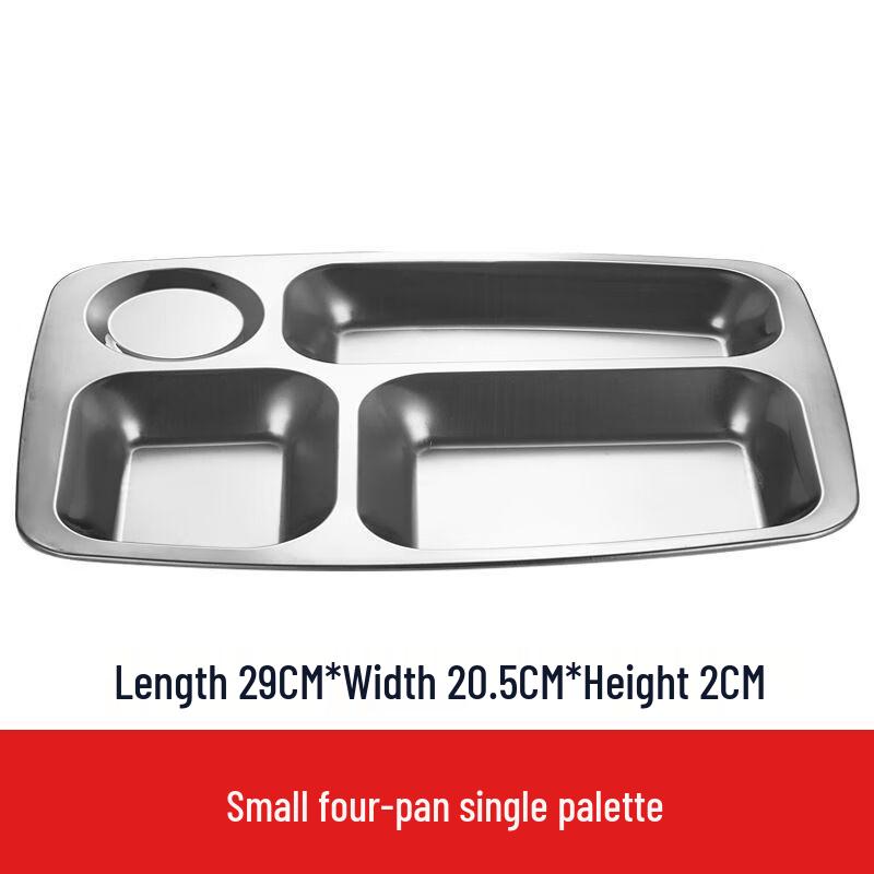 Stainless Steel 5-Compartment Meal Tray