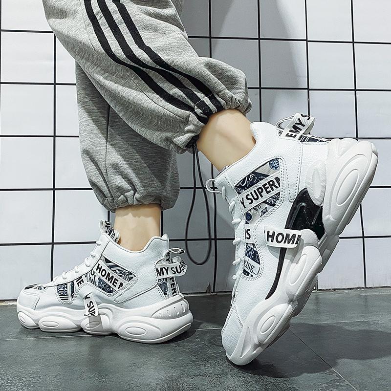 New Men's Shoes for Autumn and Spring Basketball and Running Shoes for Middle School Students Casual Shoe for Teenagers Dad Shoe