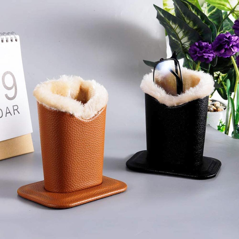 Plush Eyeglass Display Stands Leather Glass Shelf High Quality Sunglass Holder Eyeglass