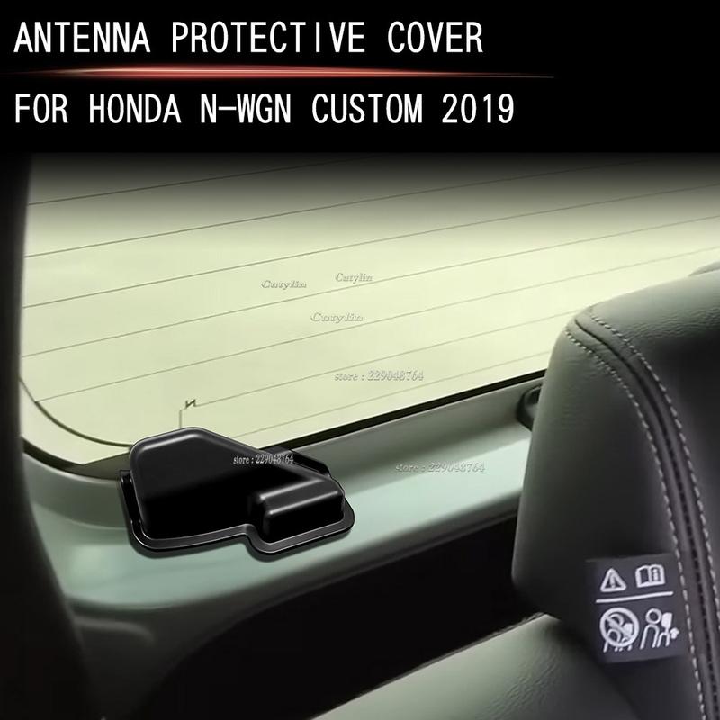 For Honda N-WGN -2024 2025 ABS Black Antenna Protector Cover Interior Accessories Car Parts