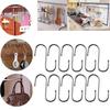 Stainless Steel S-shaped Hook Hook Door Space Saving Wardrobe Bag Rack Clothes Kitchen