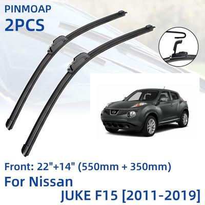 2 KS Predné Stierače Čelného Skla Pre Nissan JUKE F15 2011-2019 22"+14" Kefy na Okná Rezné Príslušenstvo 2011 2012 2013 2014 2015 2016 2