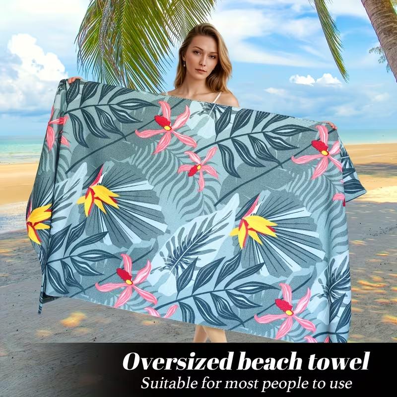 Super Sized Ultra-fine Fiber Beach Towels Blankets Are Suitable for Swimming Pool Travel and Outdoor Use Essential Travel Items