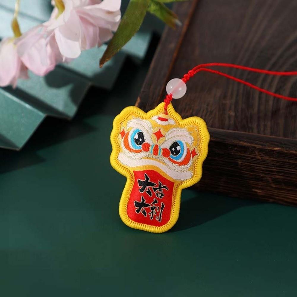 Brocade Chinese New Year Pendant Chinese Style Car Hanging Ornaments Temple Safe Amulet