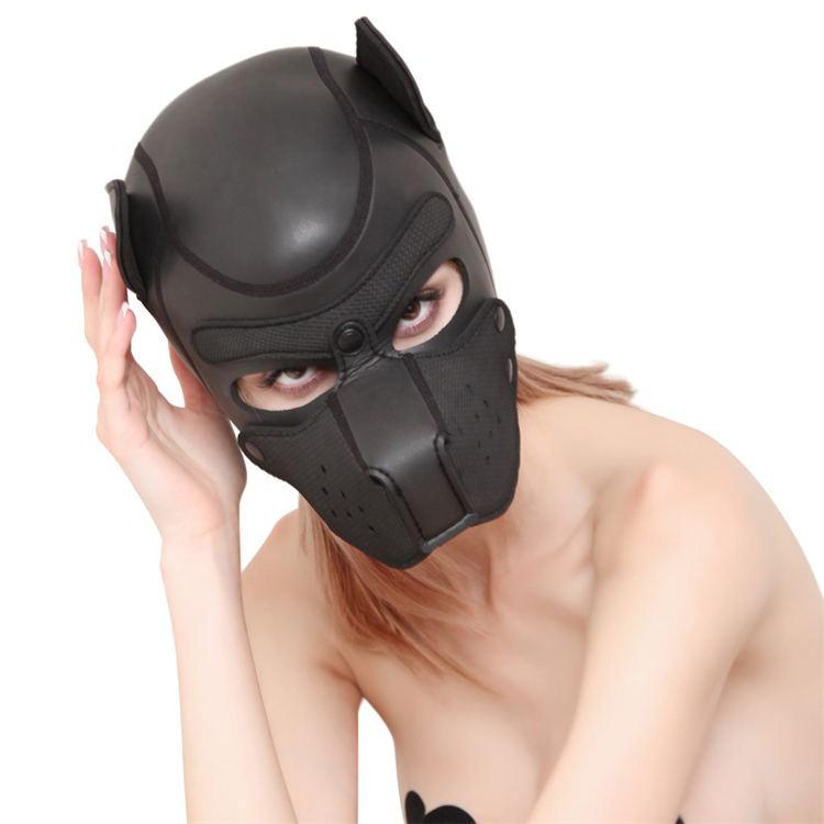 Erotic Toys Bondage Slave BDSM Head Hood Half Enclosed Fun Puppy