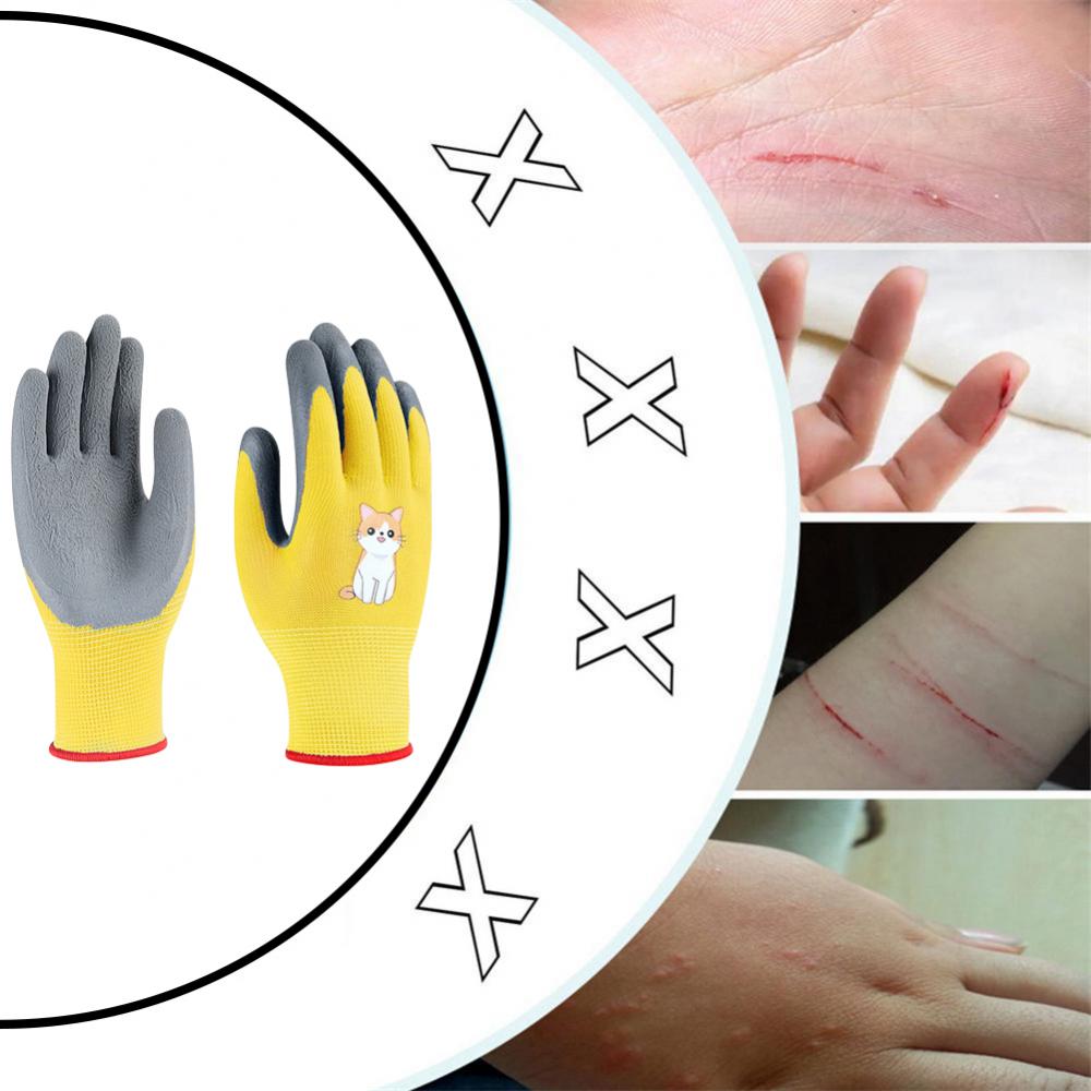Gardening Gloves Kids Durable Waterproof Garden Work Gloves Non-Slip Children Safety Yard Work Gloves Portable Garden Supplies