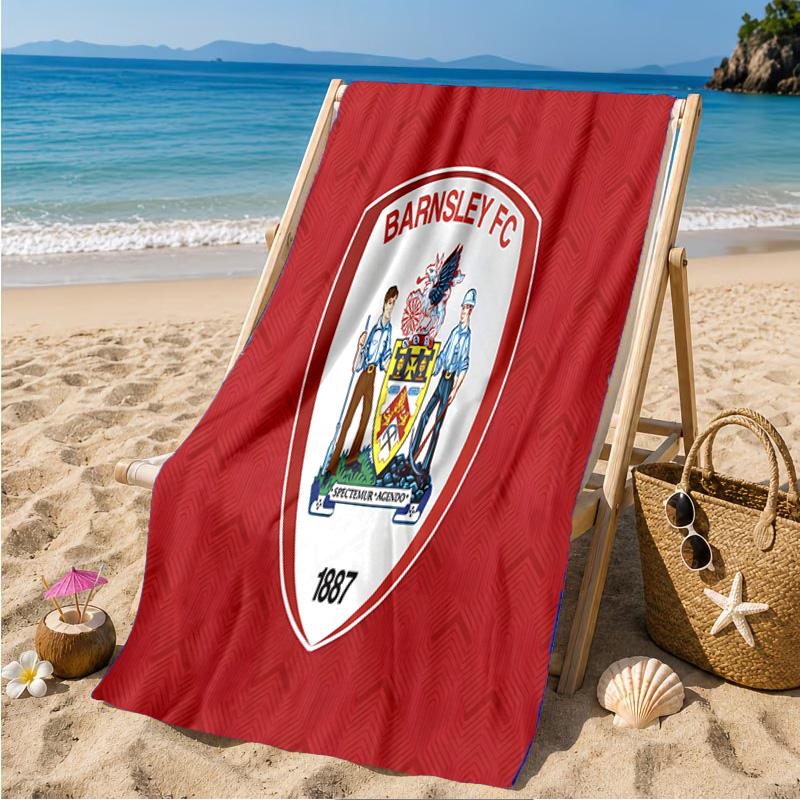 Barnsley Crest Design Beach Towel Microfiber Beach Towel, Lightweight and Quick-Dry, for Summer Travel, Swimming Pool Fan Birthday Gift