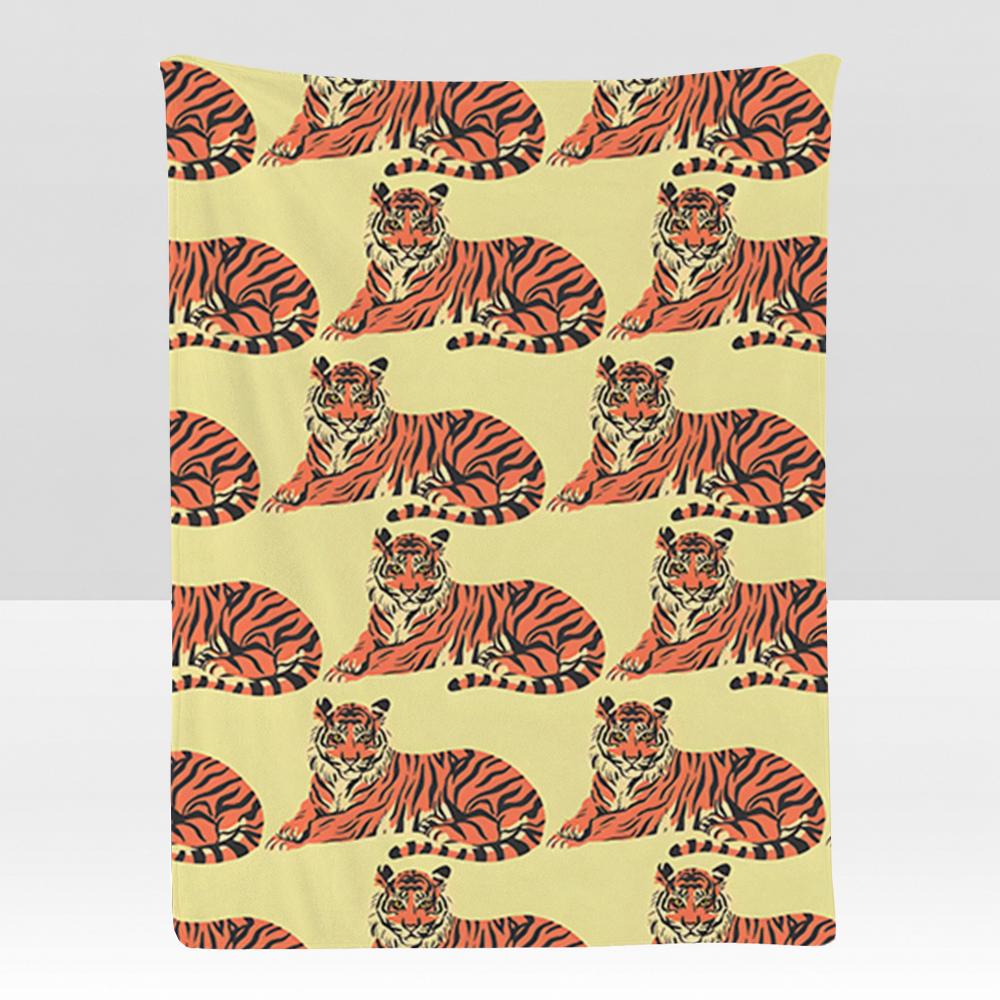Pattern Ttiger Ppattern Throw Soft Flannel Blanket for Bed Bedroom Sofa Picnic Throw Skinfriendly Breathable Gift Cover