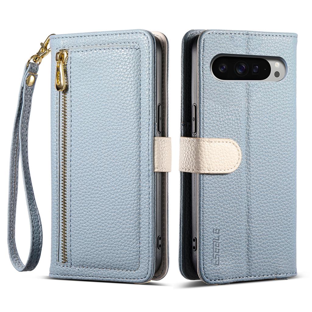 Leather Phone Case for Google Pixel 6-Pixel 9 Series with Coin Pocket, Card Slot, Mirror & Stand – Multiple Colors