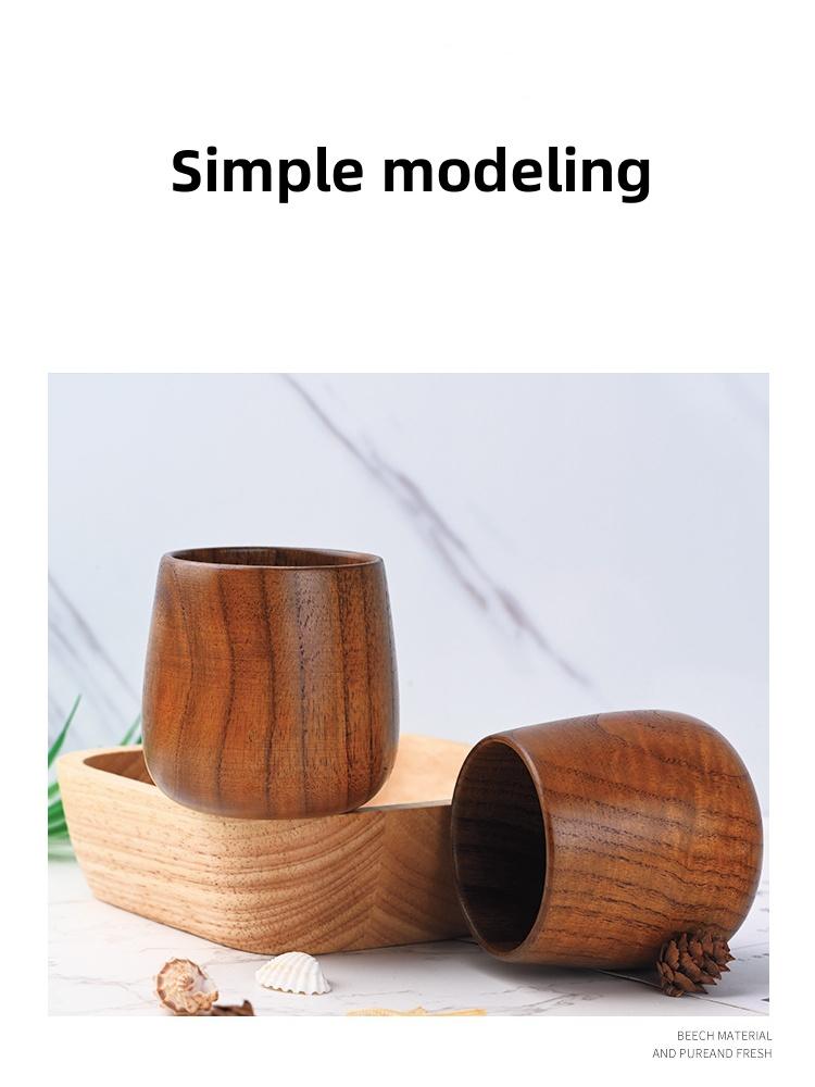 1Pcs 7.5X6.5cm Retro Handmade Natural Wooden Cup Jujube Wood Reusable Tea Cup Household Kitchen Supplies High Quality