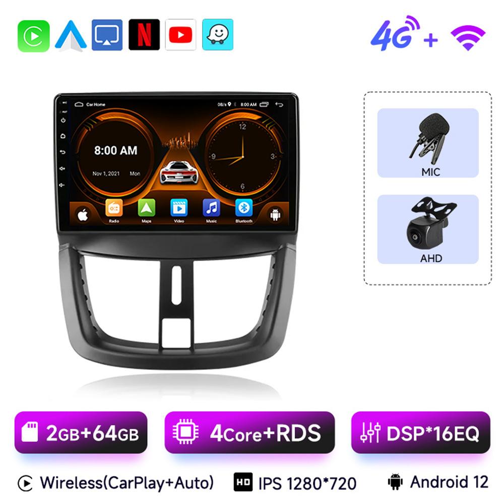 JIUYIN 9 Inch Car Radio For Peugeot 207 207CC 2006 - 2015 Android 13 Wireless CarPlay Auto Car Intelligent Systems No 2din DVD