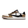 Travis Scott x Air Jordan 1 Karamell Travis Scott X AJ1 Lav Demping Lav topp Vintage Basketballsko Unisex DZ4137-700(Team1698-)