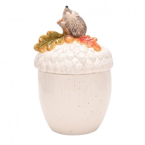 Country Living Storage Jar - Hedgehog On An Acorn