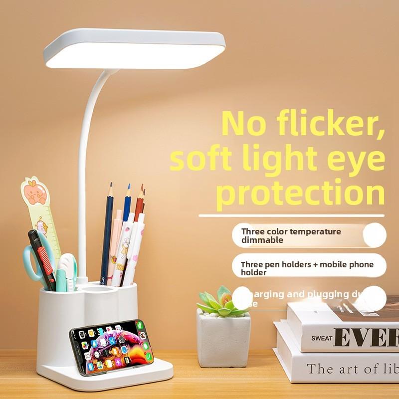 Minimalist Modern Student Desk Lamp Touch Control Eye Caring Led Dorm Study Room