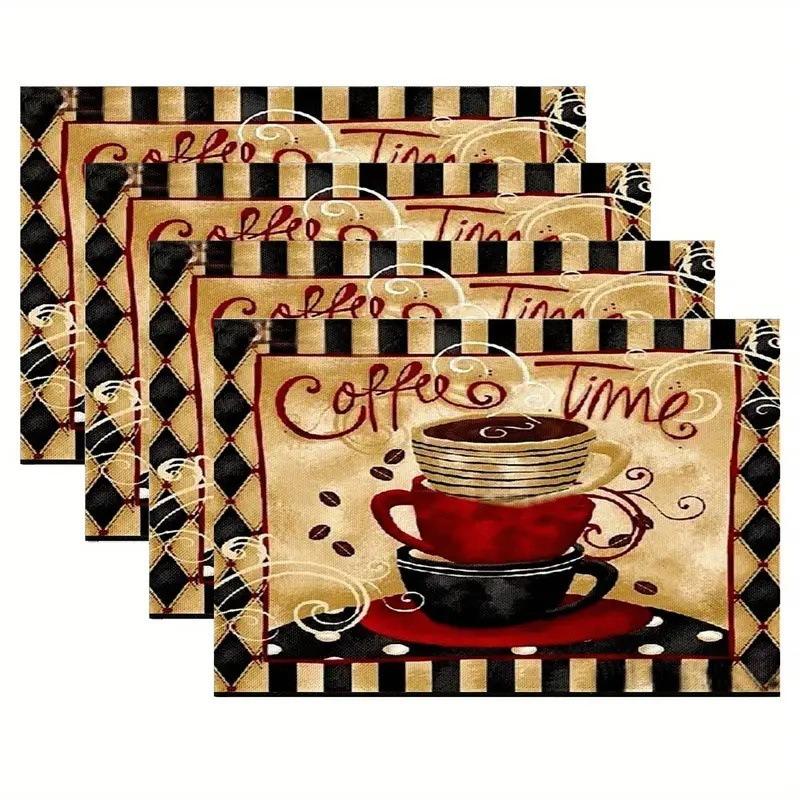 Elegant Flowers Festival Print Retro Decorations Heat-resistant and Heat-insulating Mats Restaurant Placemats Must Have for Home