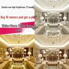 Waterproof 220V LED Strip Lights: Tri-Color, Self-Adhesive, Extra Bright for Living Room, Ceiling Trough, and Outdoor Use
