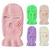 3 Hole Knitted Ski Mask Full Face Mask Balaclava Warm Thermal Outdoor Sports