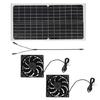 16W Solar Powered Double Ventilation Fans Monocrystalline Silicon for Pet House Chicken Coop and Greenhouse Cooling