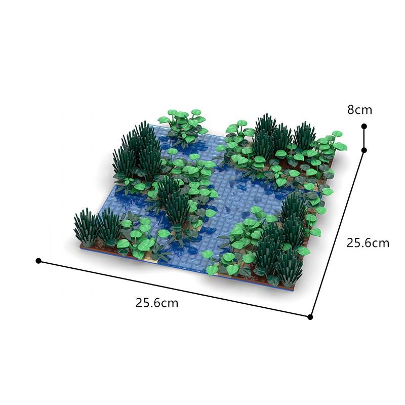 Buildmoc Creative Maple and Lake Forest Tree Rivers Natural Scenery Ideas MOC Building Blocks Toys for Children Kids Gifts Toy