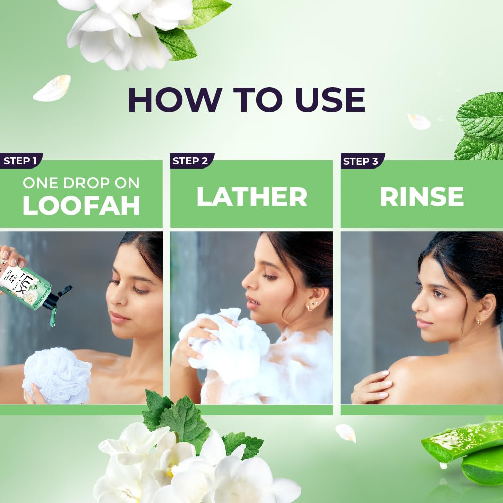 Lux Fresh Aloe Body Wash With Freesia Scent 245 Ml Paraben Free Gentle Cleansing For Soft Glowing Skin Hydrating Shower Gel